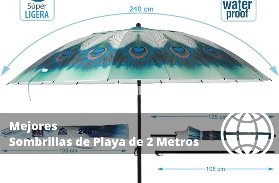 Mejores Sombrillas de Playa de 2 Metros