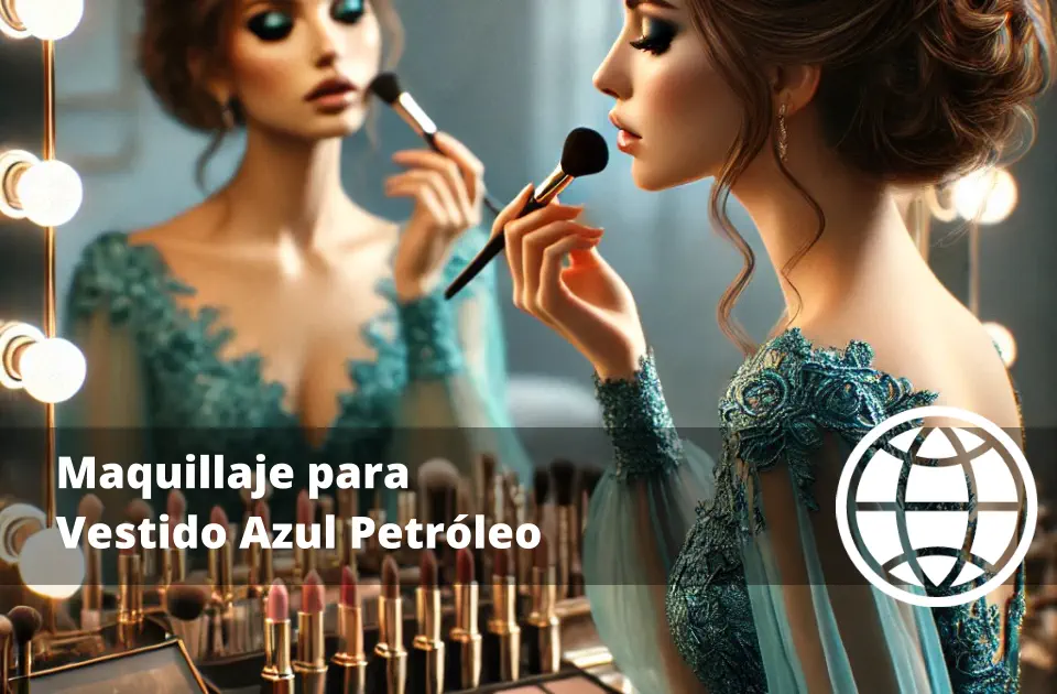 Maquillaje para Vestido Azul Petróleo