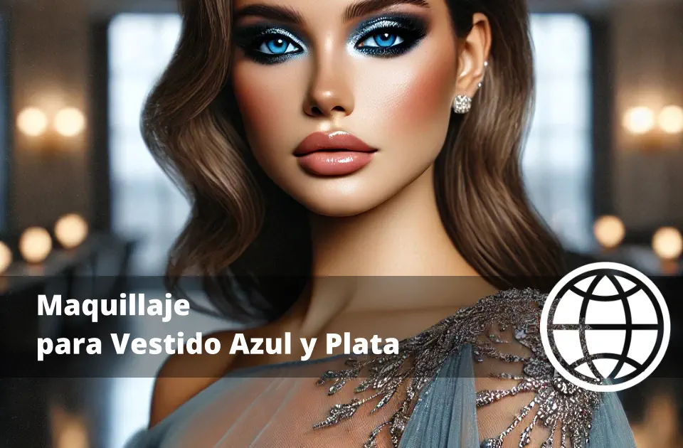 Maquillaje para Vestido Azul y Plata