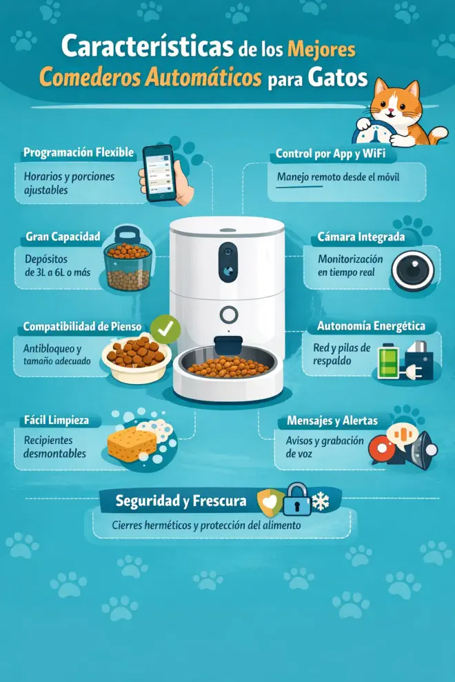 Características de los Mejores Comederos Automáticos para Gatos