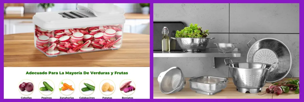 Utensilios de Cocina Profesional para cortar y escurrir Utensilios de Cocina Profesional para cortar y escurrir