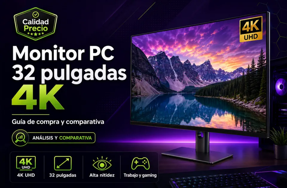 Monitor pc 32 pulgadas 4K: mejores modelos para trabajar y jugar