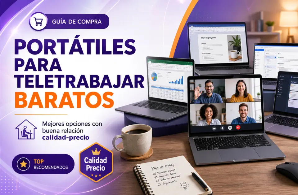 Portátiles para teletrabajar baratos: mejores opciones con buena relación calidad-precio