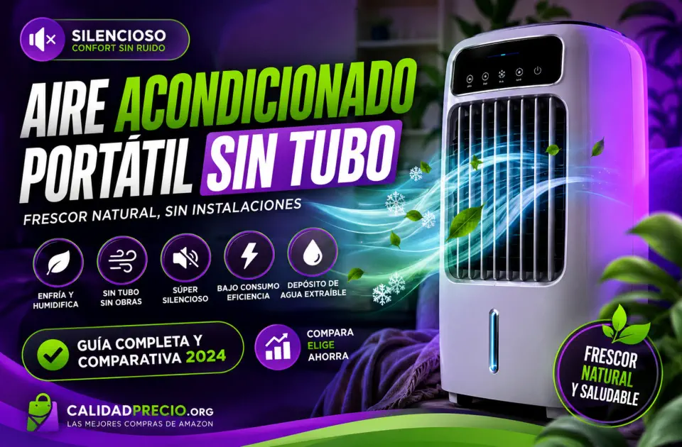 Aire acondicionado portátil silencioso sin tubo: guía honesta para comprar sin caer en humo