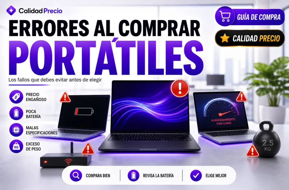 Errores al comprar portátiles: guía para elegir bien y modelos recomendados