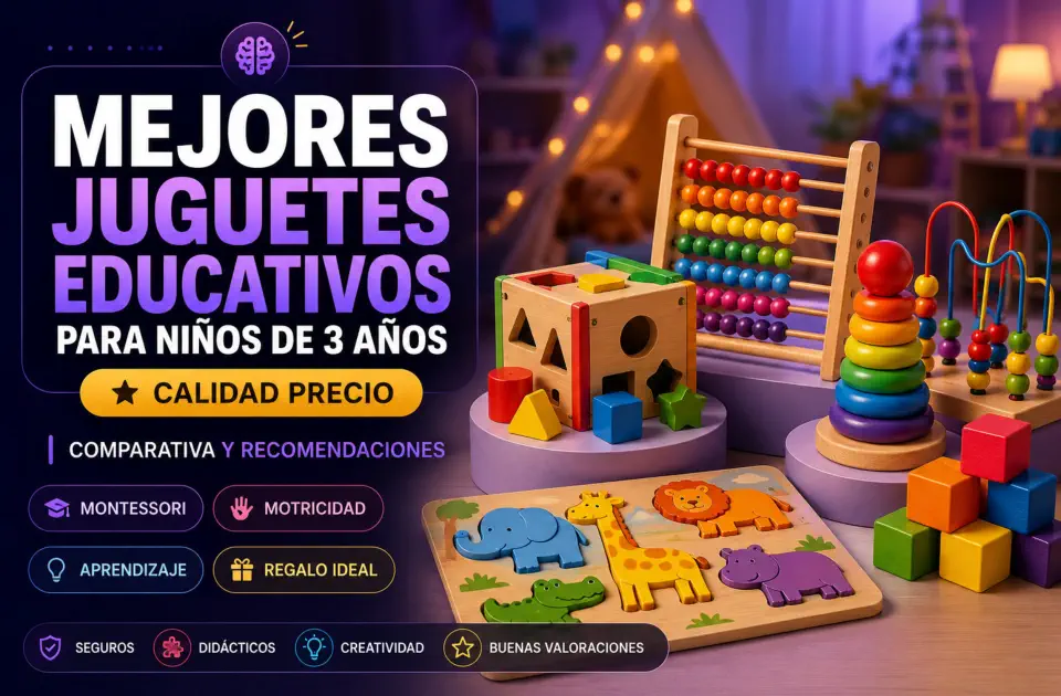Juguetes educativos para niños de 3 años: los mejores por calidad-precio