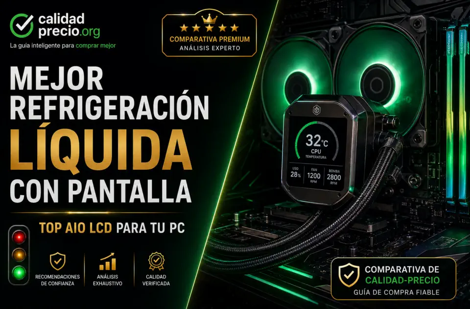 Mejor refrigeración líquida con pantalla: guía premium para elegir una AIO LCD sin pagar de más