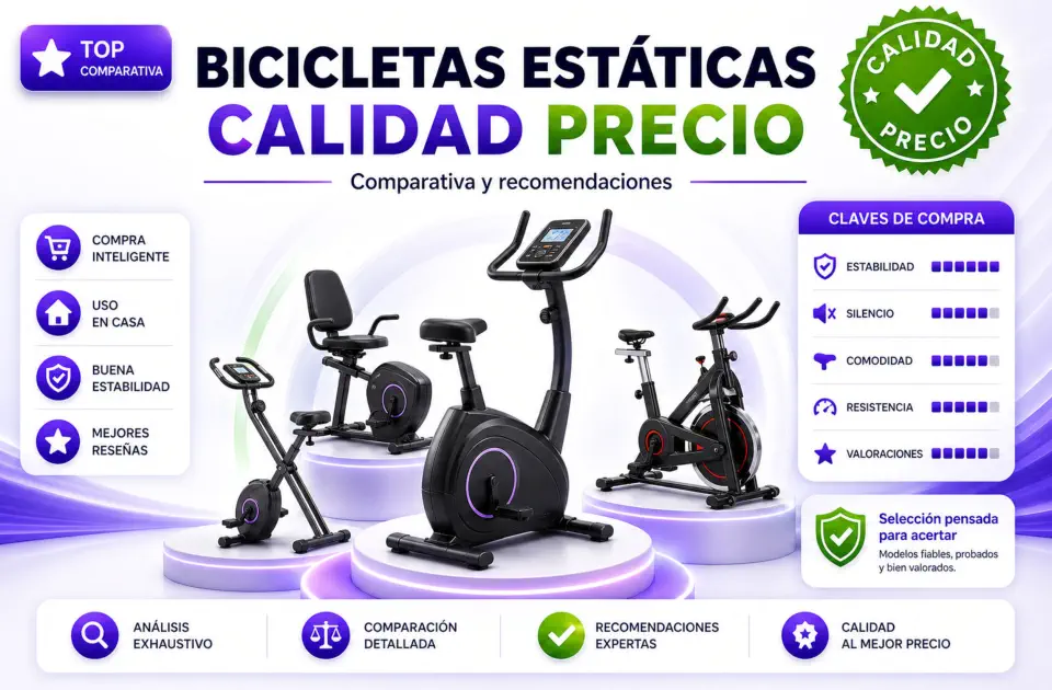 Mejores bicicletas estáticas calidad precio: guía de compra para entrenar en casa