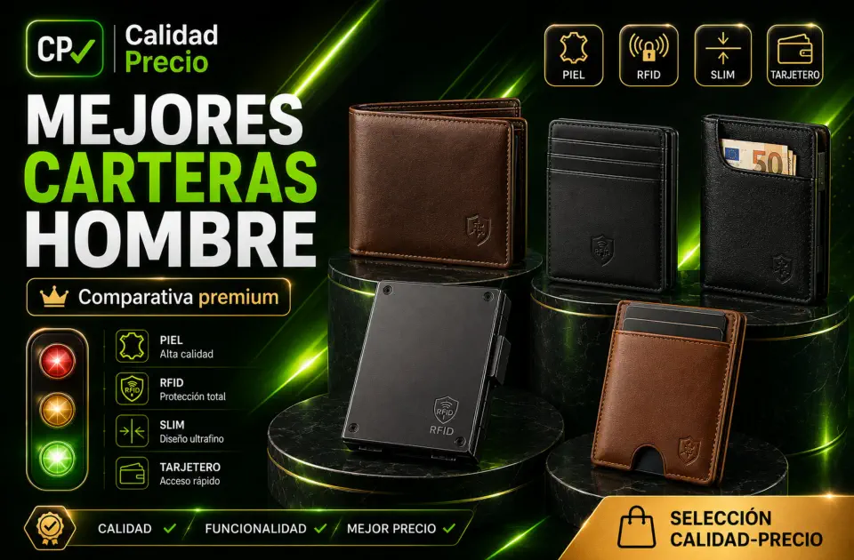 Mejores carteras hombre calidad precio: guía premium para acertar con piel, RFID y tarjeteros