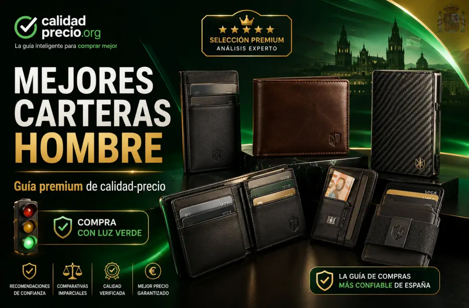 Mejores carteras hombre 2026: guía premium calidad-precio