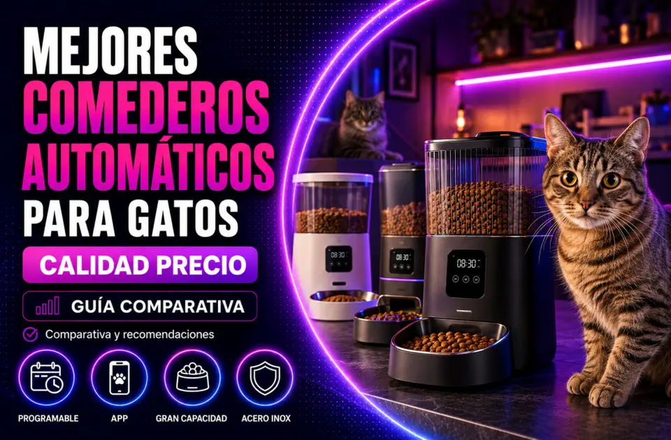Mejores comederos automáticos para gatos: guía calidad-precio para comprar bien