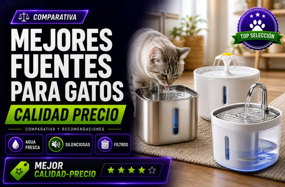 Mejores fuentes para gatos calidad precio: guía premium para elegir bien