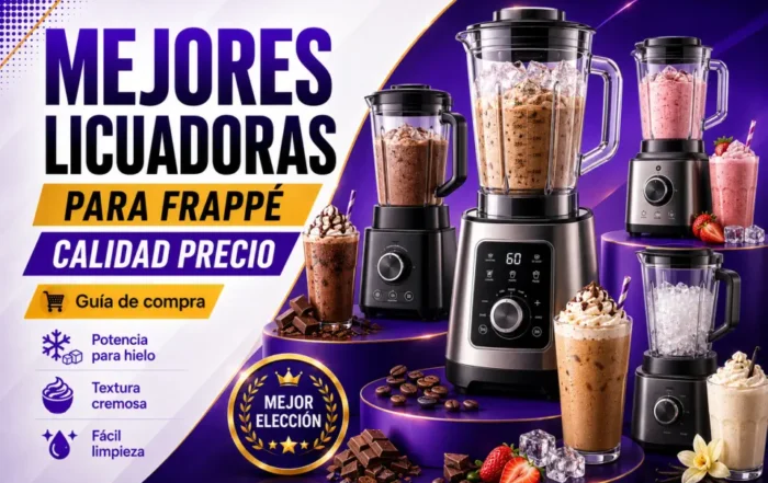 Mejores licuadoras para frappe: guía calidad-precio para hielo, café y batidos cremosos