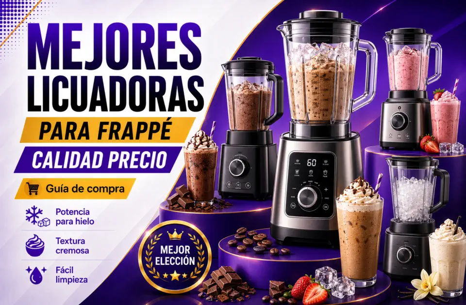 Mejores licuadoras para frappe: guía calidad-precio para hielo, café y batidos cremosos
