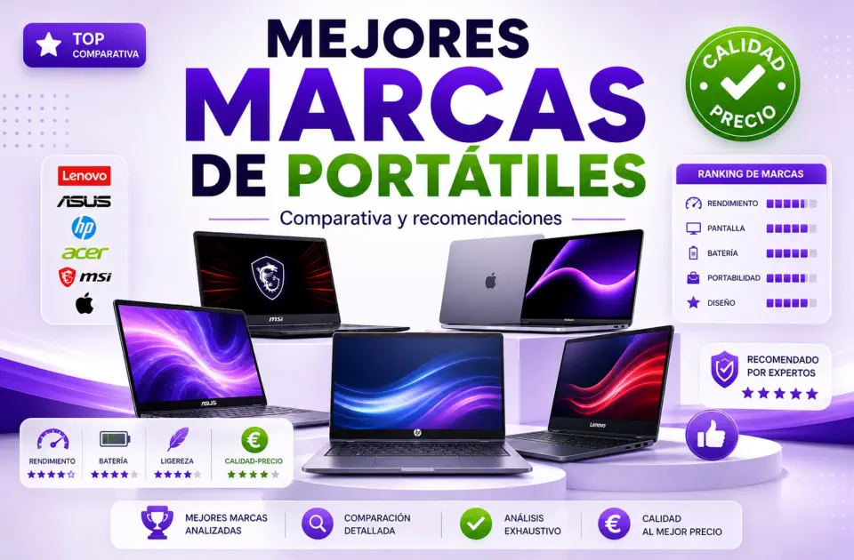 Mejores marcas de portátiles: ranking calidad-precio y modelos recomendados