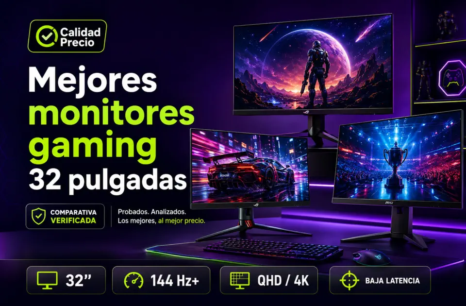 Mejores monitores gaming 32 pulgadas: guía para acertar con OLED, 4K y QHD
