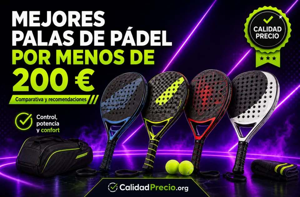 Mejores palas de pádel por menos de 200 euros: comparativa calidad-precio