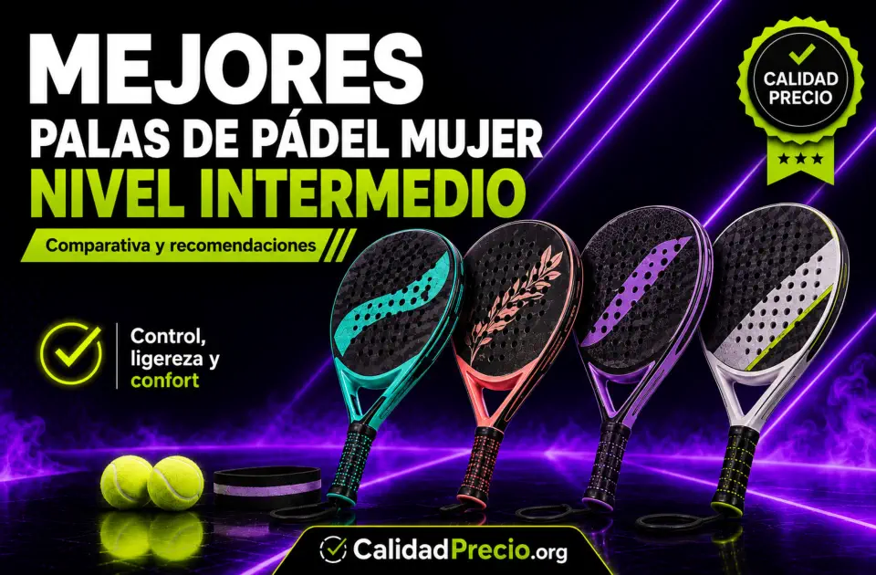 Mejores palas pádel mujer nivel intermedio: comparativa calidad-precio