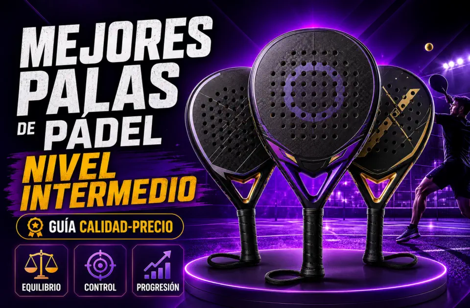Mejores palas pádel nivel intermedio: guía calidad-precio para progresar
