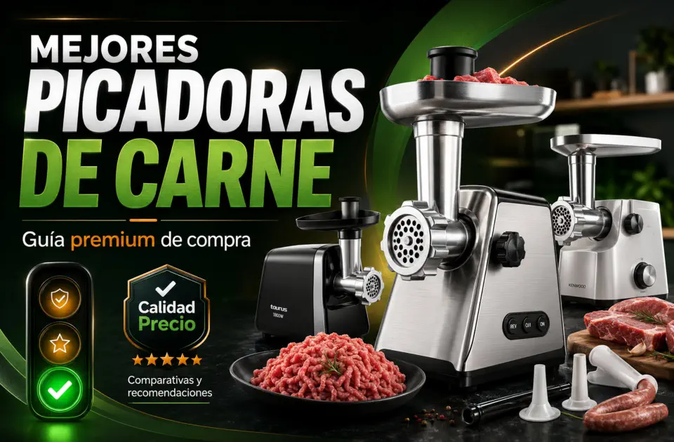 Mejores picadoras de carne: guía calidad-precio para picar, embutir y cocinar con control