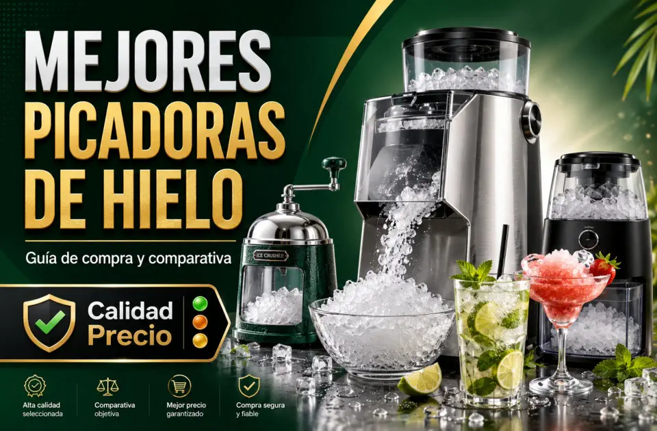 Mejores picadoras de hielo: guía premium para granizados, mojitos y bebidas frías en casa