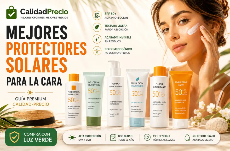 Mejores protectores solares para la cara: guía premium calidad-precio