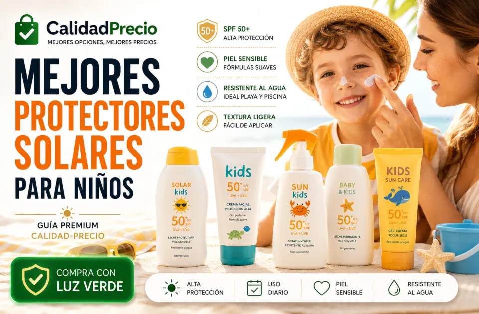 Mejores protectores solares para niños: guía premium para comprar con luz verde