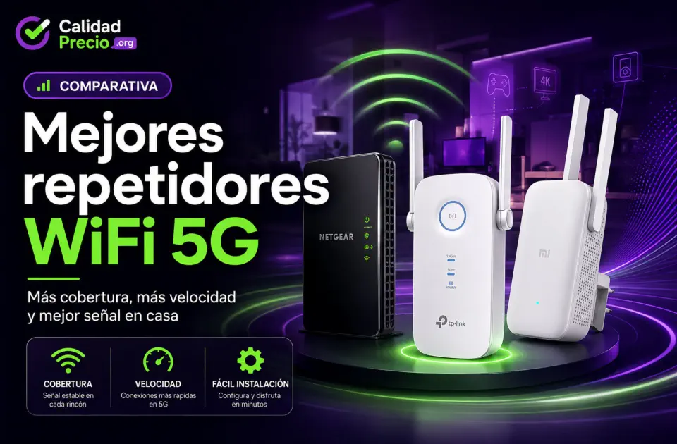 Mejores repetidores WiFi 5G: guía calidad-precio para mejorar la señal en casa