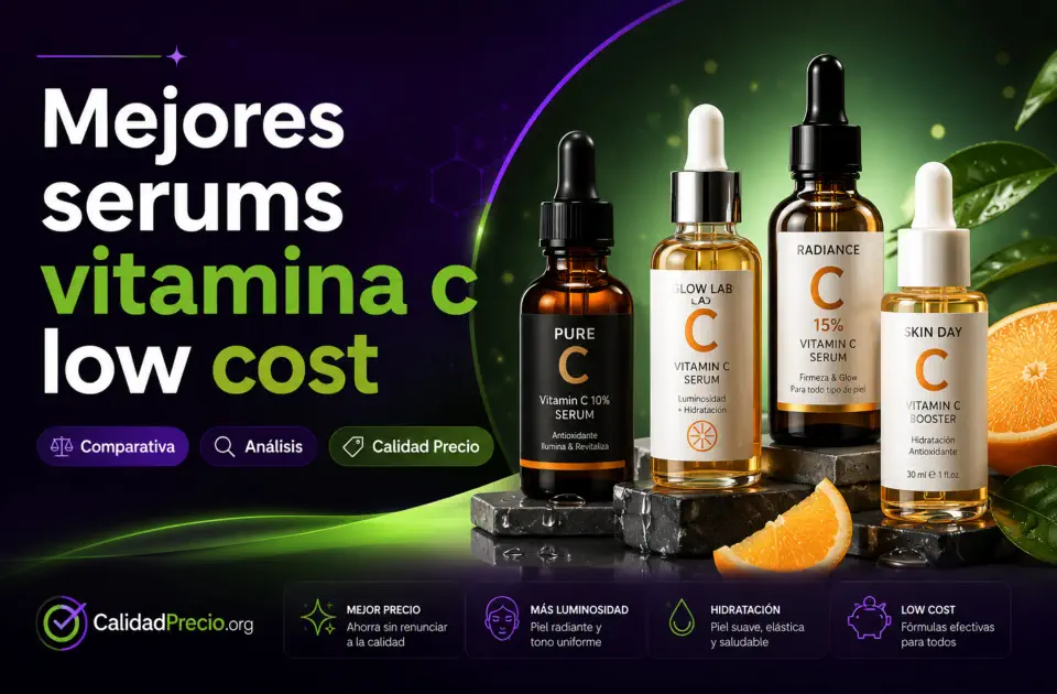 Mejores serums vitamina C low cost: guía calidad-precio para iluminar la piel sin gastar de más
