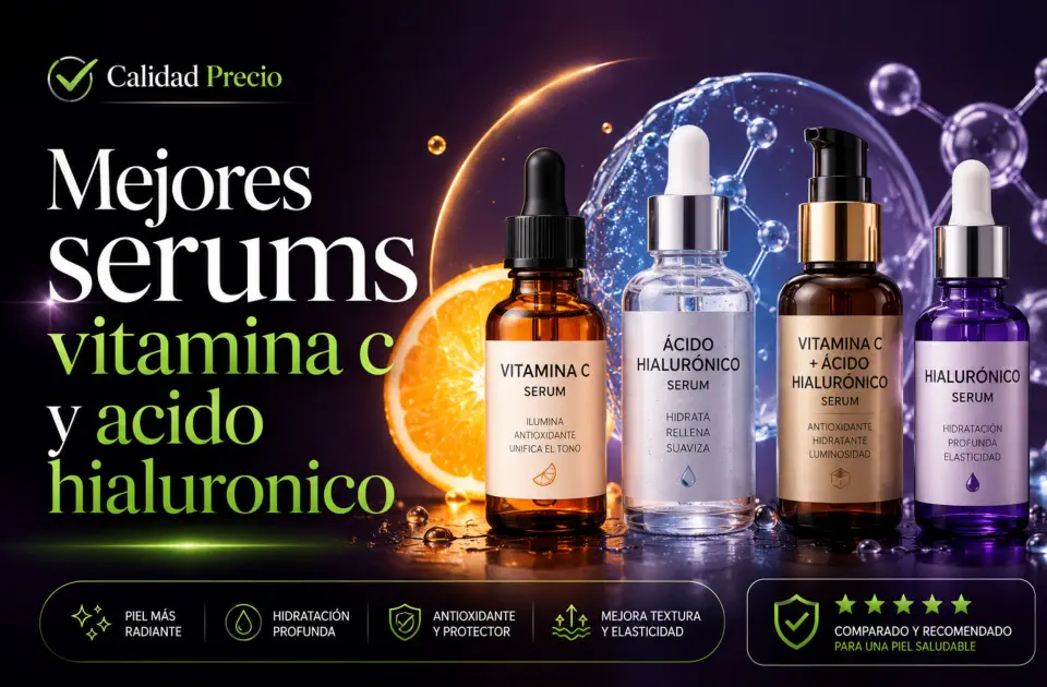 Mejores serums vitamina C y ácido hialurónico