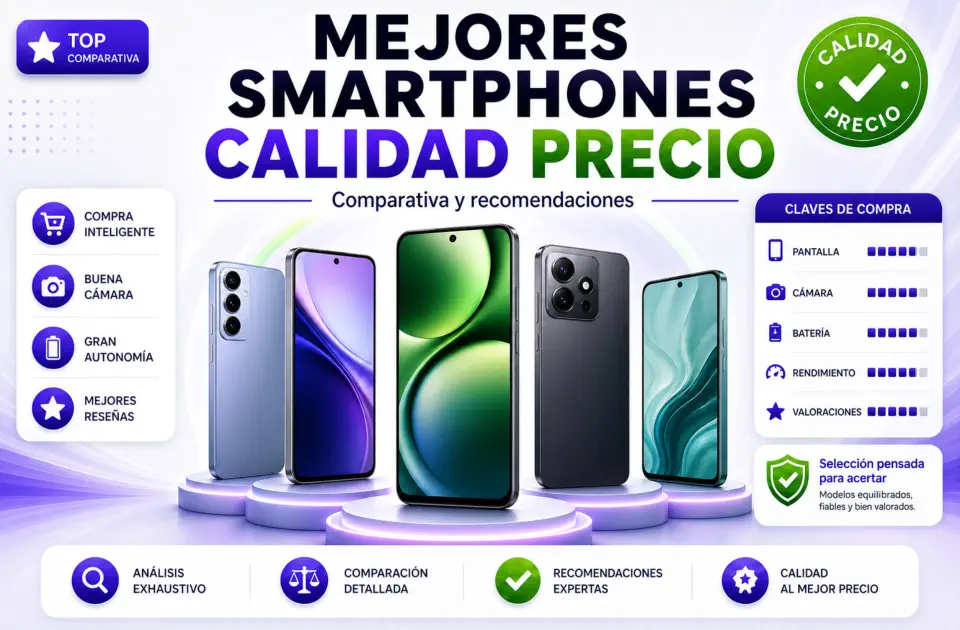 Mejores smartphones calidad precio: modelos premium recomendados