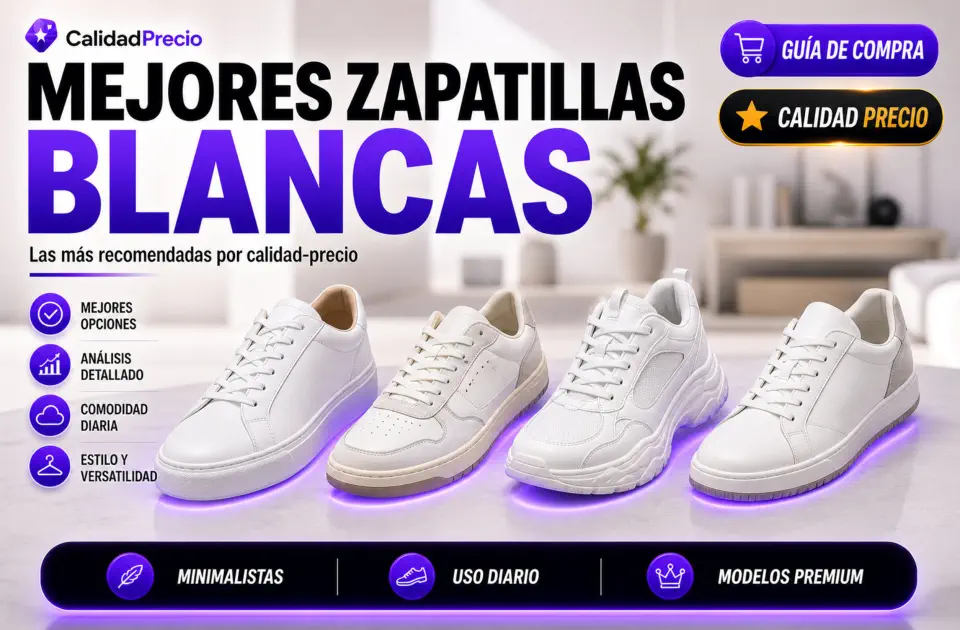 Mejores zapatillas blancas calidad precio: guía de compra con modelos cómodos, premium y fáciles de combinar