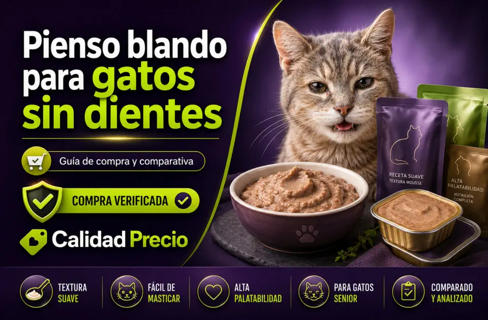 Pienso blando para gatos sin dientes: mejores opciones