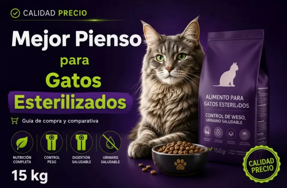 Pienso gatos esterilizados 15 kg: mejores sacos para ahorrar sin descuidar su dieta