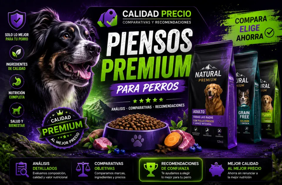 Piensos premium para perros: guía de compra para elegir calidad real