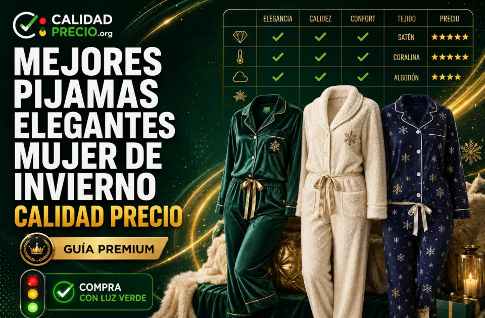 Pijamas elegantes mujer de invierno: guía premium calidad-precio