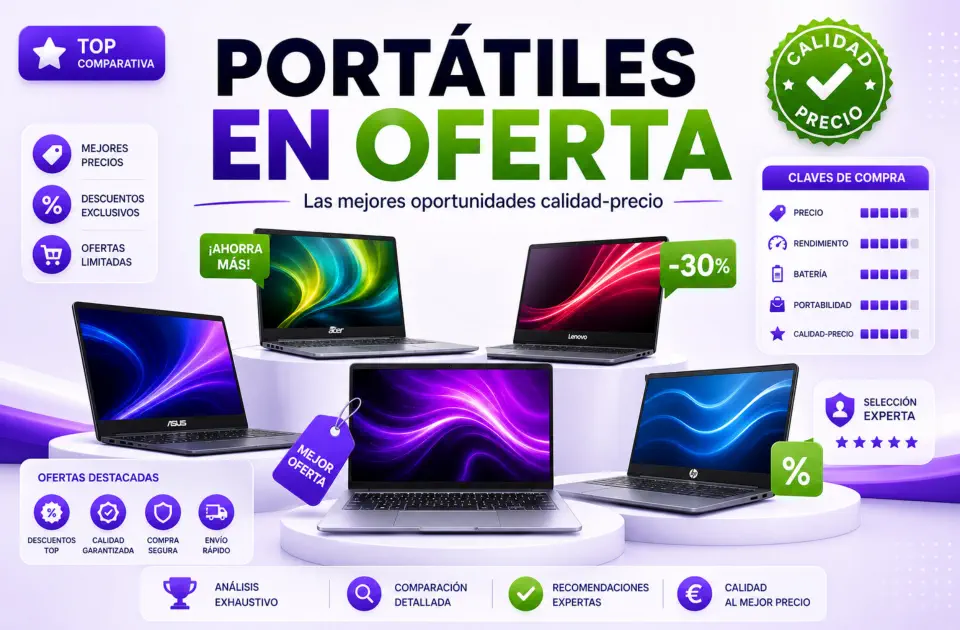 Portátiles en oferta: mejores chollos calidad-precio para estudiar, trabajar y jugar