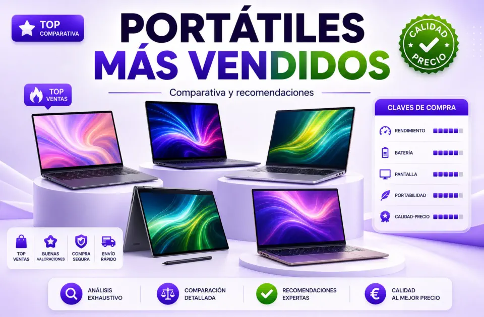 Portátiles más vendidos: modelos recomendados por calidad-precio