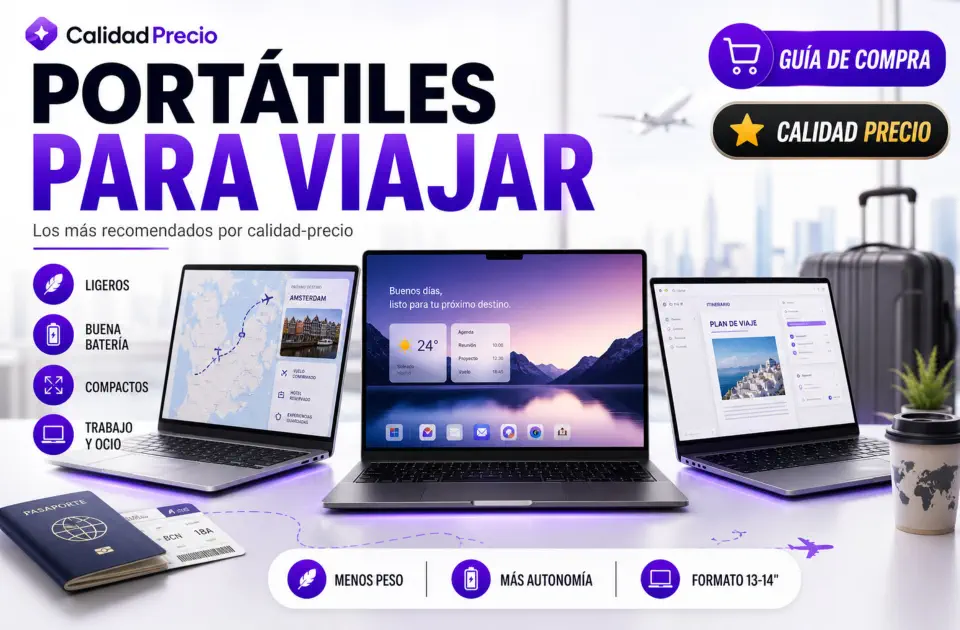 Portátiles para viajar: mejores modelos ligeros y premium por calidad-precio