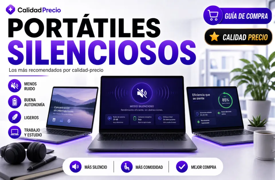 Portátiles silenciosos: mejores modelos para trabajar, estudiar y viajar sin ruido