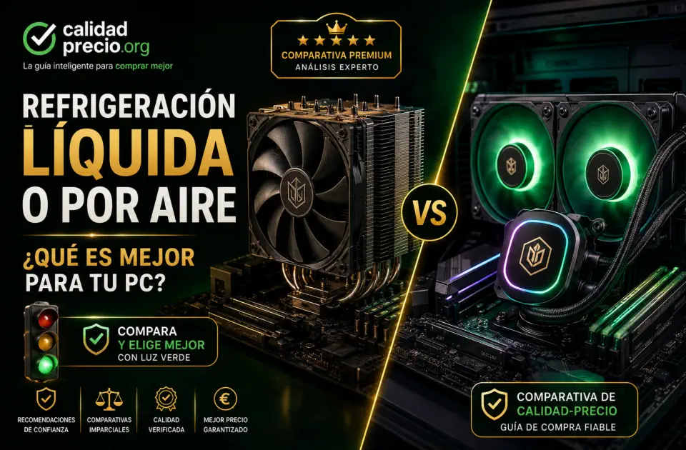 ¿Qué es mejor refrigeración líquida o por aire PC? Guía calidad-precio para elegir bien