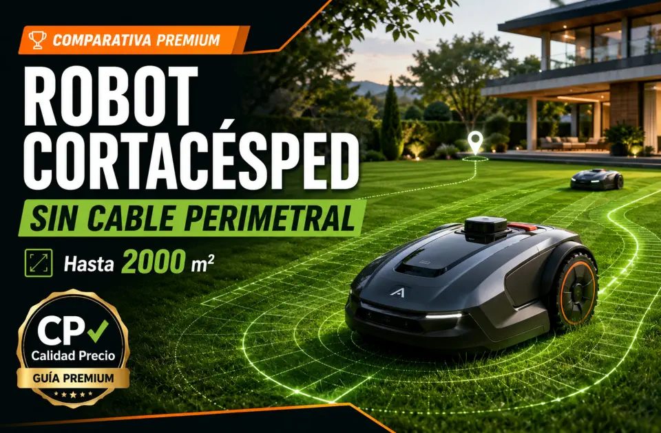 Robot cortacésped sin cable perimetral 2000 metros: guía premium para jardines grandes