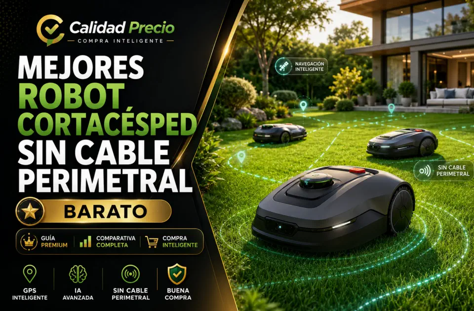 Robot cortacésped sin cable perimetral barato: guía premium para comprar con luz verde