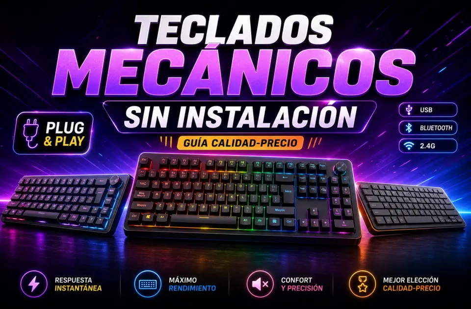 teclados mecánicos sin instalación
