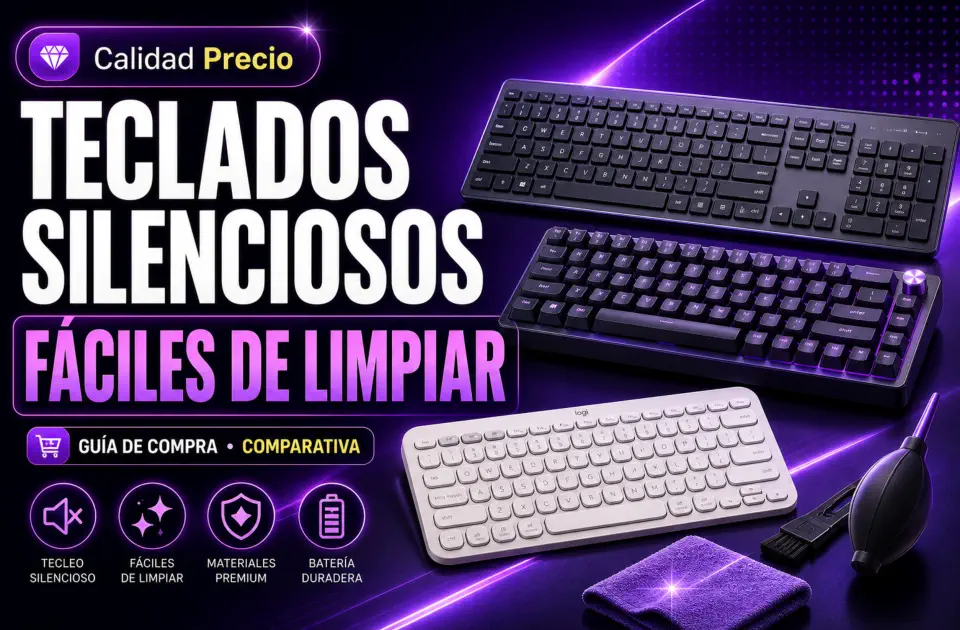 teclados silenciosos fáciles de limpiar