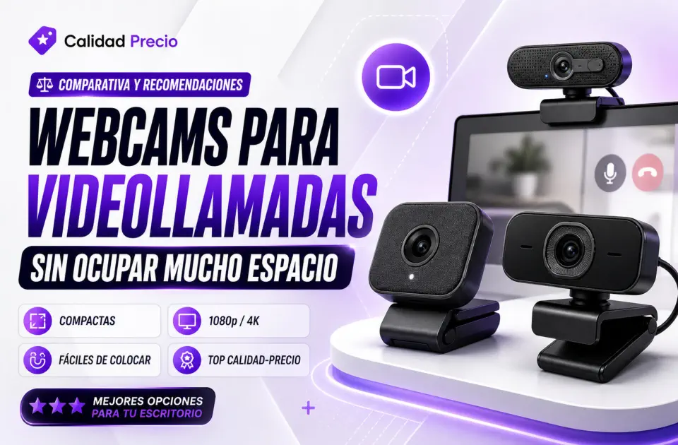 Webcams para videollamadas sin ocupar mucho espacio: mejores opciones calidad-precio